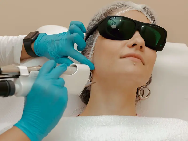 Laser treatment session